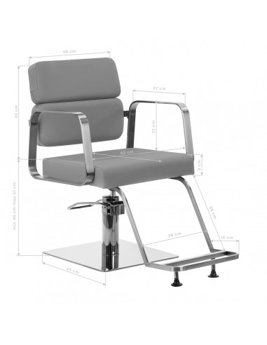 Gabbiano Porto hairdressing chair grey