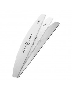 Ocho Nails half-moon metal core file + papers 100/180 20 pcs.