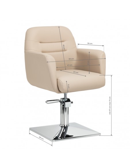 Hairdressing chair Gabbiano Monaco beige