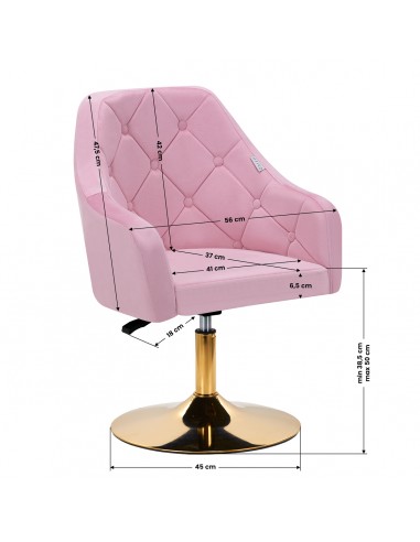 4Rico swivel chair QS-BL14G pink