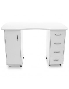 Desk 2027 white two cabinets 