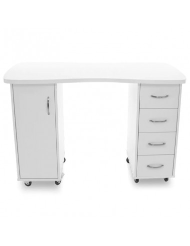 Desk 2027 white two cabinets 