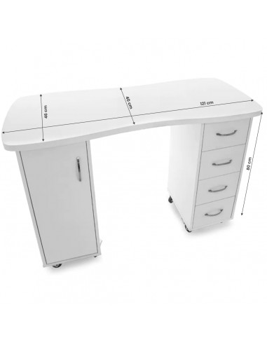 Desk 2027 white two cabinets 