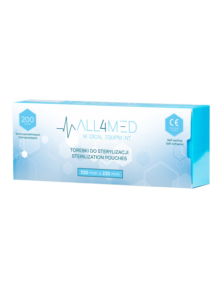 All4med autoclavable bags 100mm x 230mm 200pcs