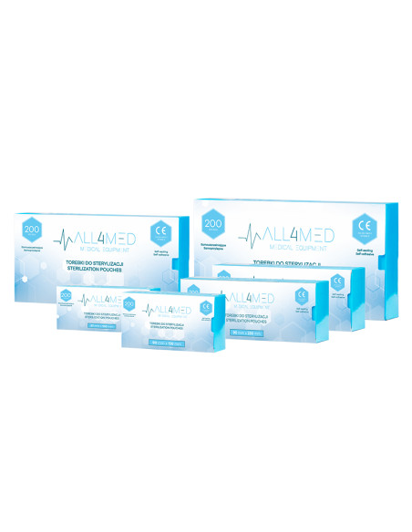 All4med Autoclavable bags 190mm x 330mm 200pcs