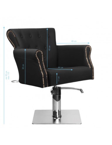 Hair system barber chair ber 8541 black