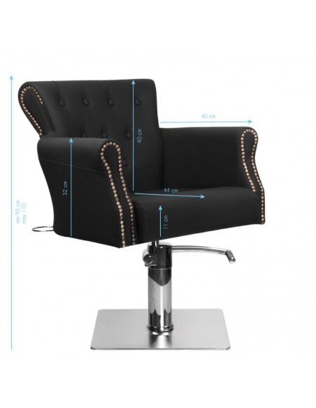 Hair system barber chair ber 8541 black