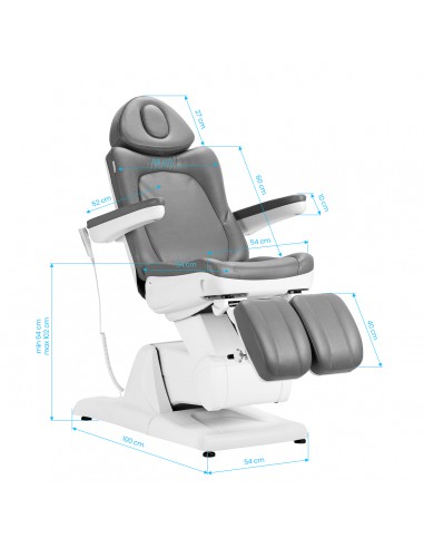 Electric cosmetic chair azzurro 870s pedi 3 strong Gray