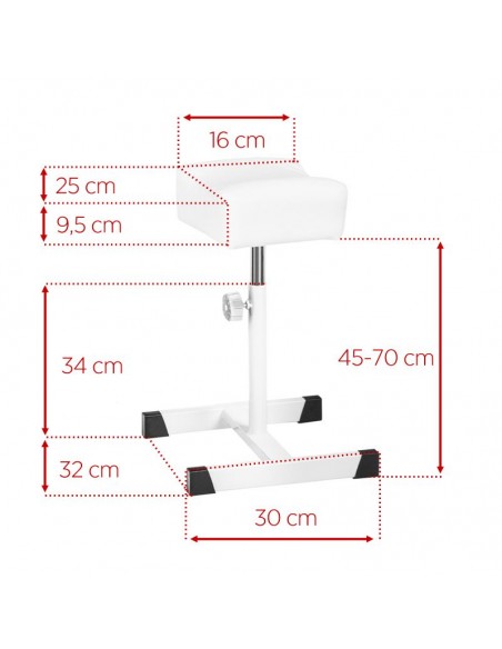 White bell pedicure footrest