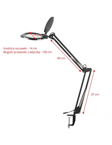 LED magnifying lamp moonlight 8013/6 "white for the table top