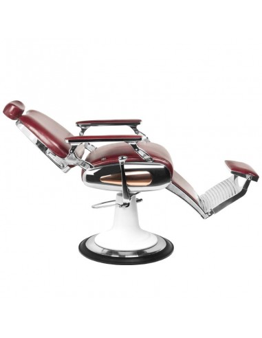Gabbiano barber armchair moto style burgundy