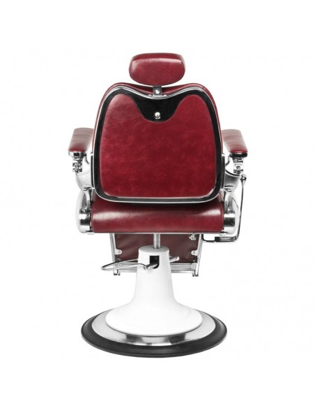 Gabbiano barber armchair moto style burgundy