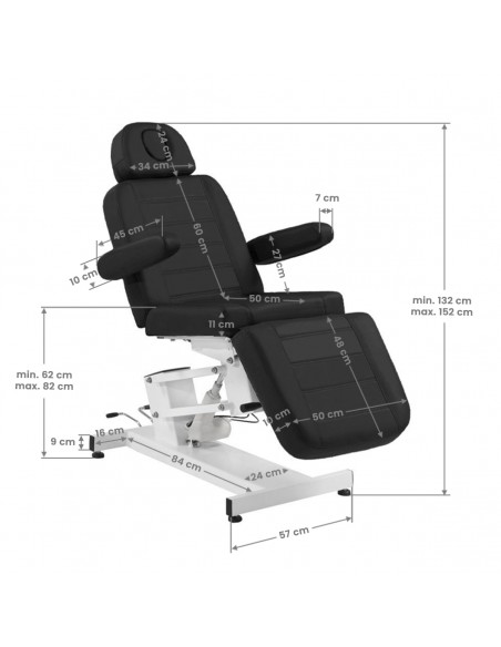 Electric cosmetic chair azzurro 705 1 engine black