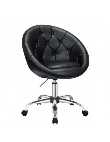 Black Chairs on wheels for beauty salons, hairdressers and nail salons. Chair on wheels Black BFHC8516K