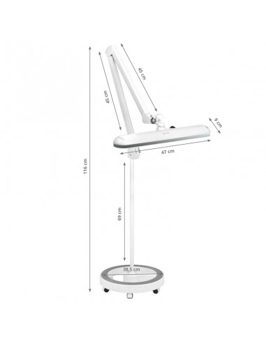 Elegant 801-l LED workshop lamp with a reg. white light intensity
