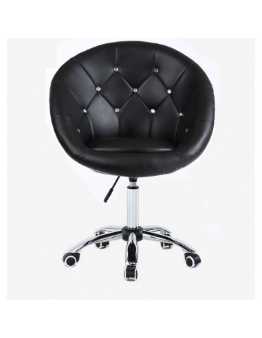 Black chair on wheels for beauty salon Black BFHC8516CK