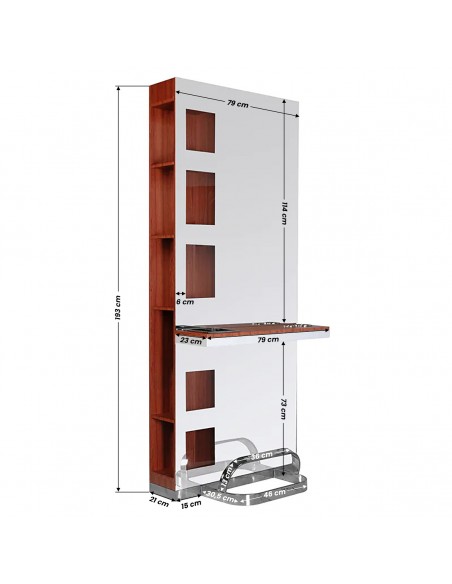 Gabbiano hairdressing console b058 cherry