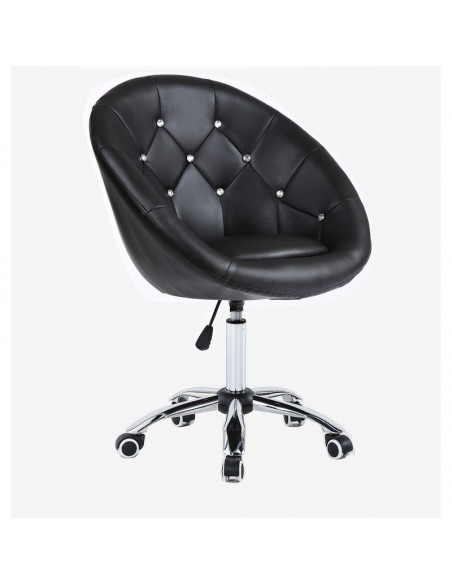 Black chair on wheels for beauty salon Black BFHC8516CK