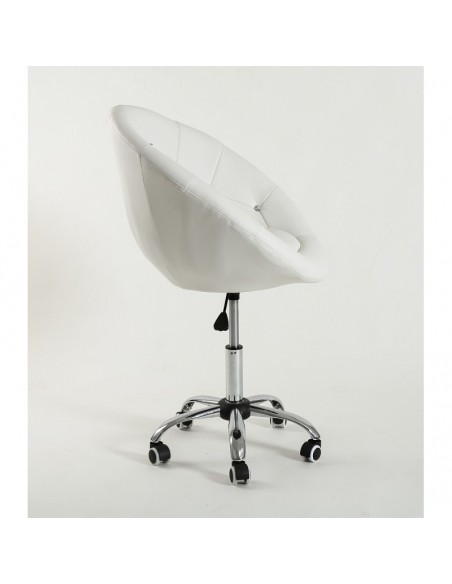 White chair on wheels for nail salons White BFHC8516CK