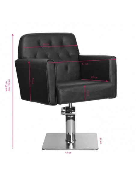 Gabbiano hamburg brown hairdressing chair