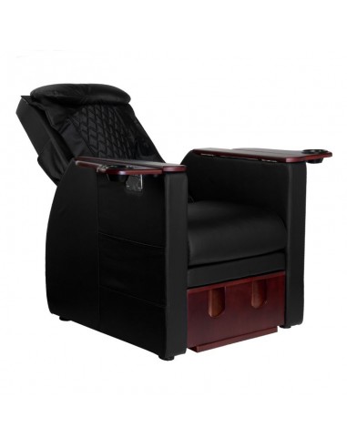 Spa chair for pedicure with back massage azzurro 101 black
