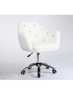 Gas-lift height adjustment. Chair on wheels white BFHC830K