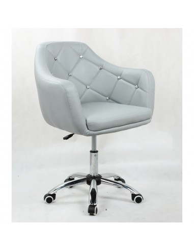 Gas-lift height adjustment chairs for beauty salon. Chair on wheels grey BFHC830K