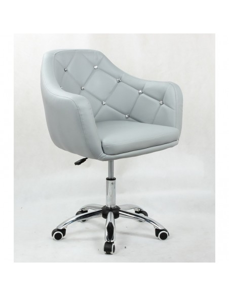 Gas-lift height adjustment chairs for beauty salon. Chair on wheels grey BFHC830K
