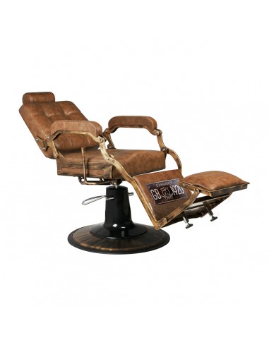Gabbiano barber chair boss old leather light brown