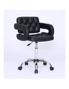 Bella furniture Black chair with wheels. Stylish Black Chairs on wheels bella furniture