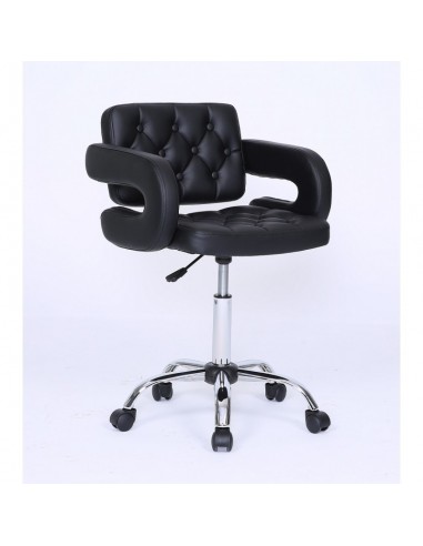 Bella furniture Black chair with wheels. Stylish Black Chairs on wheels bella furniture