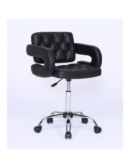 Bella furniture Black chair with wheels. Stylish Black Chairs on wheels bella furniture