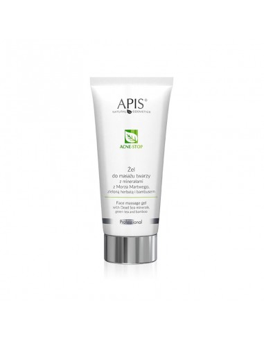 Apis acne-stop smoothing gel for face massage for oily skin with minerals from the dead sea, green tea and bamboo