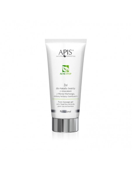 Apis acne-stop smoothing gel for face massage for oily skin with minerals from the dead sea, green tea and bamboo