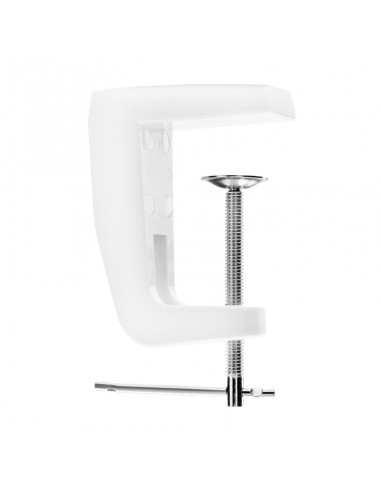 White magnifier lamp table top holder