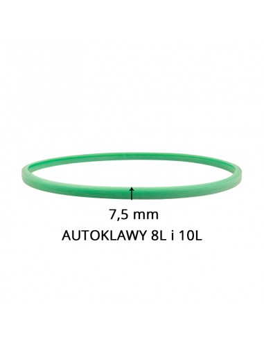 Silicone gasket for autoclaves wax 10l and 12l green 7.5mm