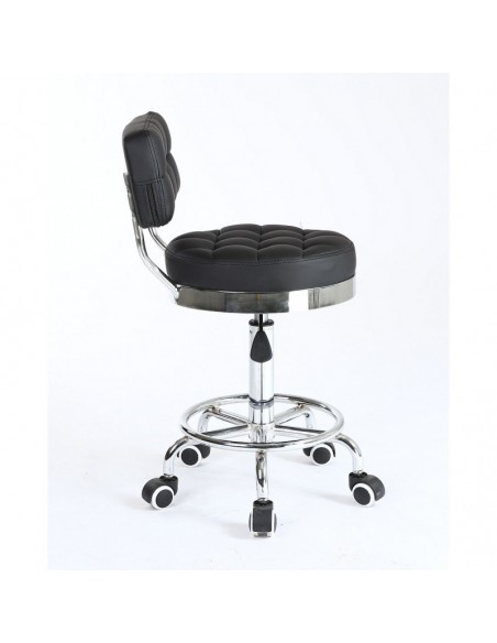 Bella Furniture Black chairs on wheels in Ireland. Hairdresser chairs for sale black BFHC636