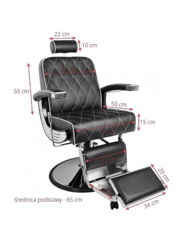 Gabbiano Black Imperial Barber Chair