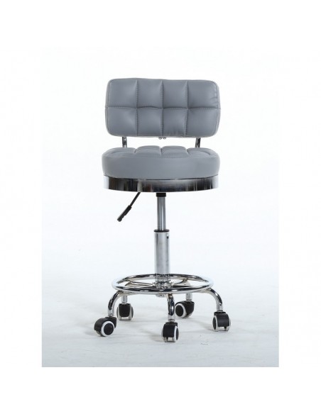 Bella Furniture Grey chairs on wheels in Ireland. Hairdresser chairs for sale grey BFHC636