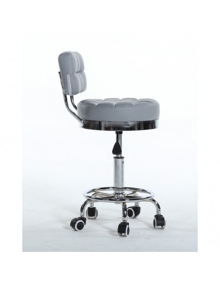 Bella Furniture Grey chairs on wheels in Ireland. Hairdresser chairs for sale grey BFHC636