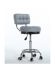 Bella Furniture Grey chairs on wheels in Ireland. Hairdresser chairs for sale grey BFHC636
