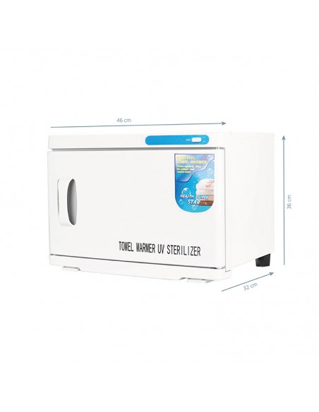 Towel warmer with uv-c 16l sterilizer white