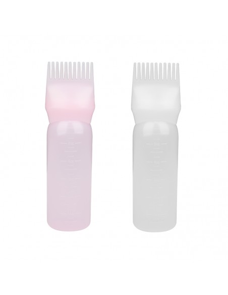 Bottle with a comb for applying mix color paints