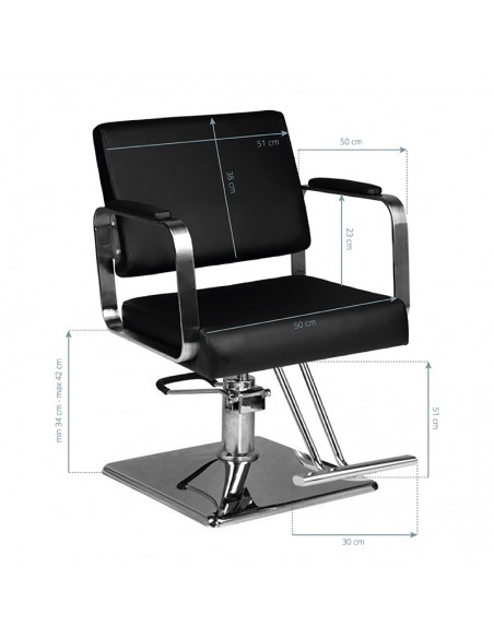 Hair system hs202 barber chair black