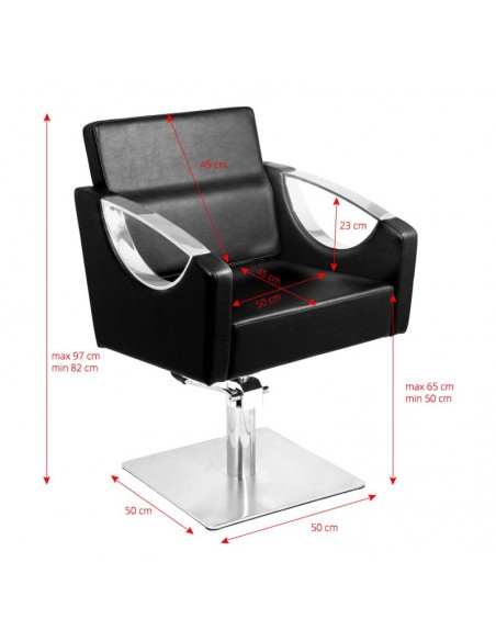 Gabbiano black talin barber chair