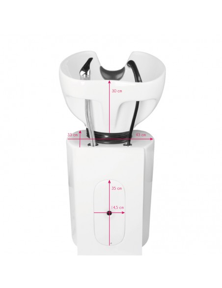 Gabbiano hair wash unit Hamburg black
