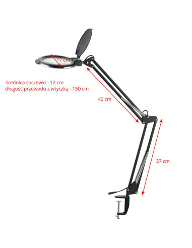Moonlight 8012/5 "white LED magnifier lamp for table top