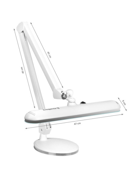 Elegant 801st LED workshop lamp with standard white base