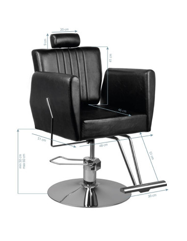 Hair system barber chair 0-179 black