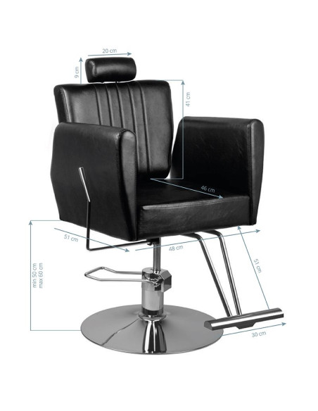 Hair system barber chair 0-179 black